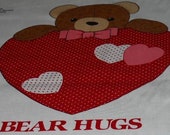 Valentine Heart Pillow Panel With Dog Decoration To Sew