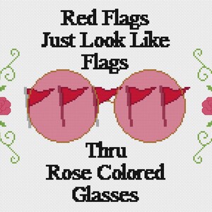 Red Flags Cross-Stitch Pattern