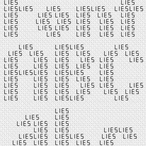 It Won&#39;t Be Ok - Lies Font Cross-Stitch Pattern