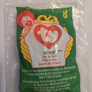 Teenie Beanie Baby - Scoop - Error Collectible