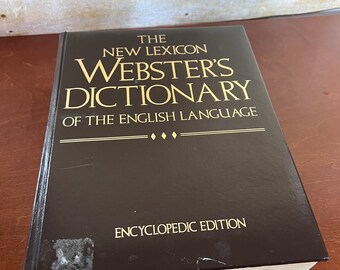 vintage 1989 Webster's The New Lexicon Dictionary of the English Language - Encyclopedic Edition - FREE SHIPPING