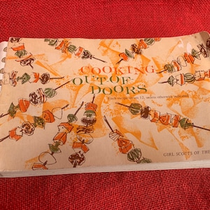1960 vintage Girl Scout &quot;Cooking Out-of-Doors&quot; cookbook - FREE SHIPPING