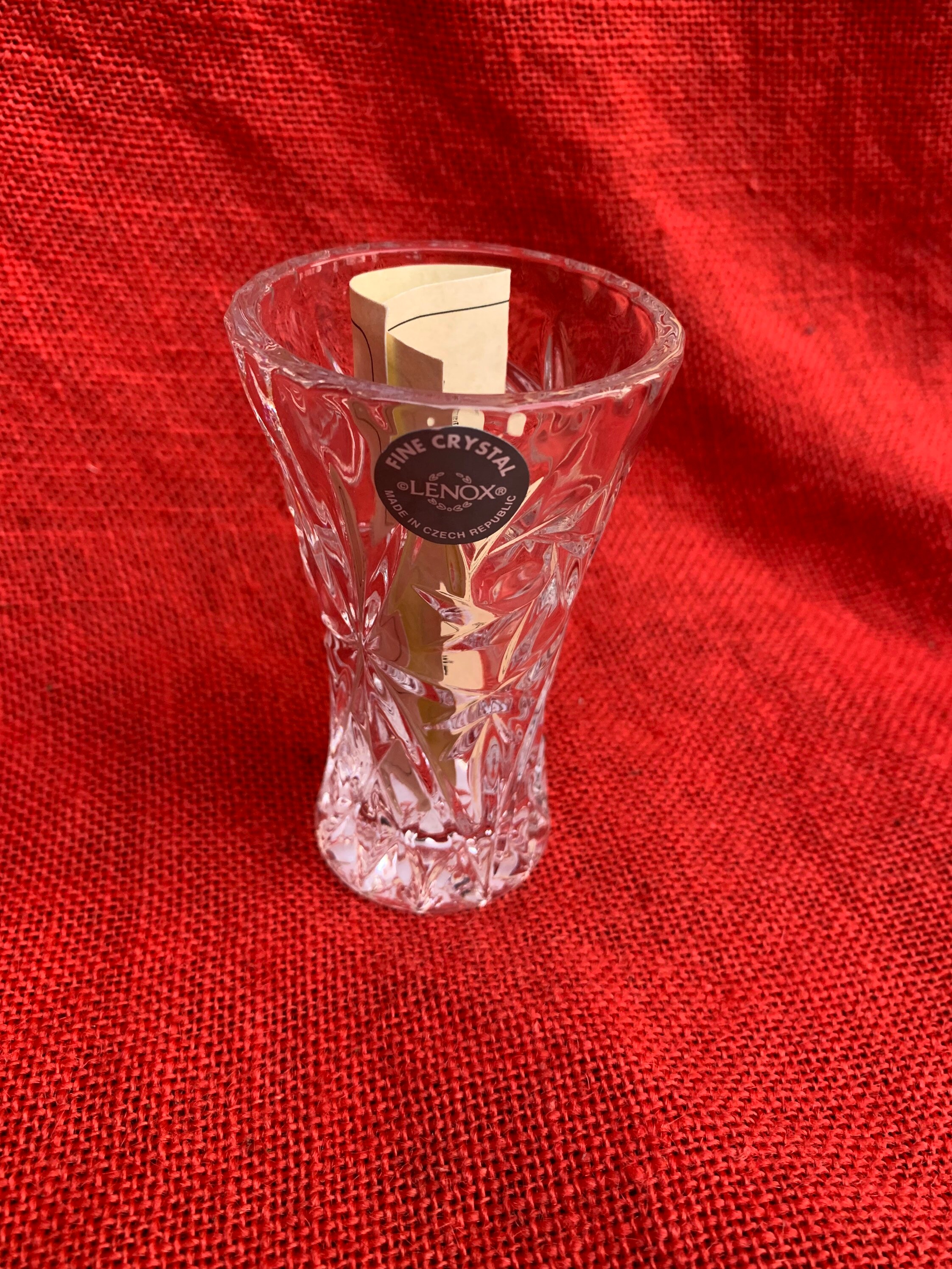 Lenox Crystal Star Vase 1980s 6 Inch Bud Vase New Vintage Etsy