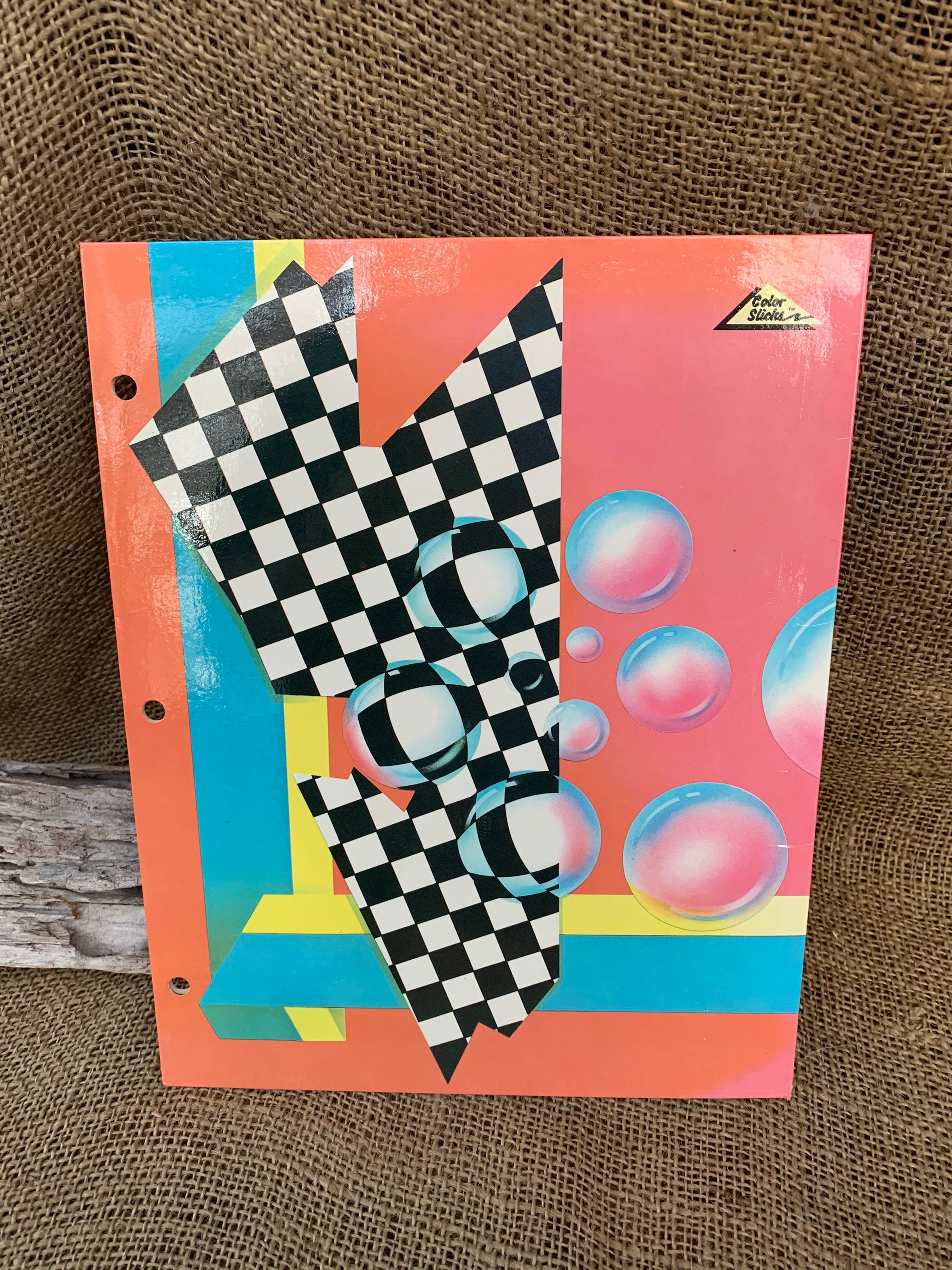 Vintage 1987 Color Slicks geometric graphics paper folder | Etsy