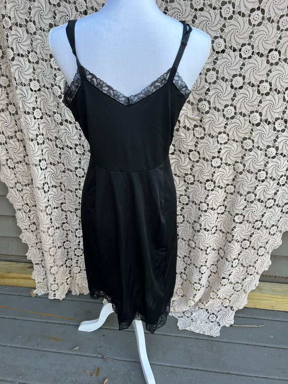 VTG 1960s Artimis/Image black dress slip- FREE SH… - image 3