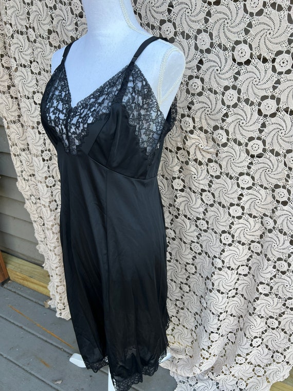 VTG 1960s Artimis/Image black dress slip- FREE SH… - image 2