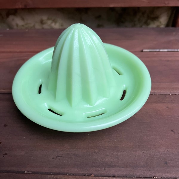 1930s vintage jadeite uranium pressed glass juicer or reamer - FREE SHIPPING