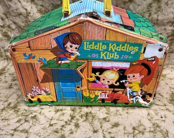 Vintage 1965 Liddle Kiddles Klub House Vinyl Playset Carrying case Mattel, Inc
