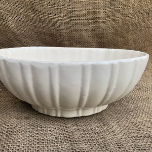 1950s Haeger pottery white bowl - free shipping