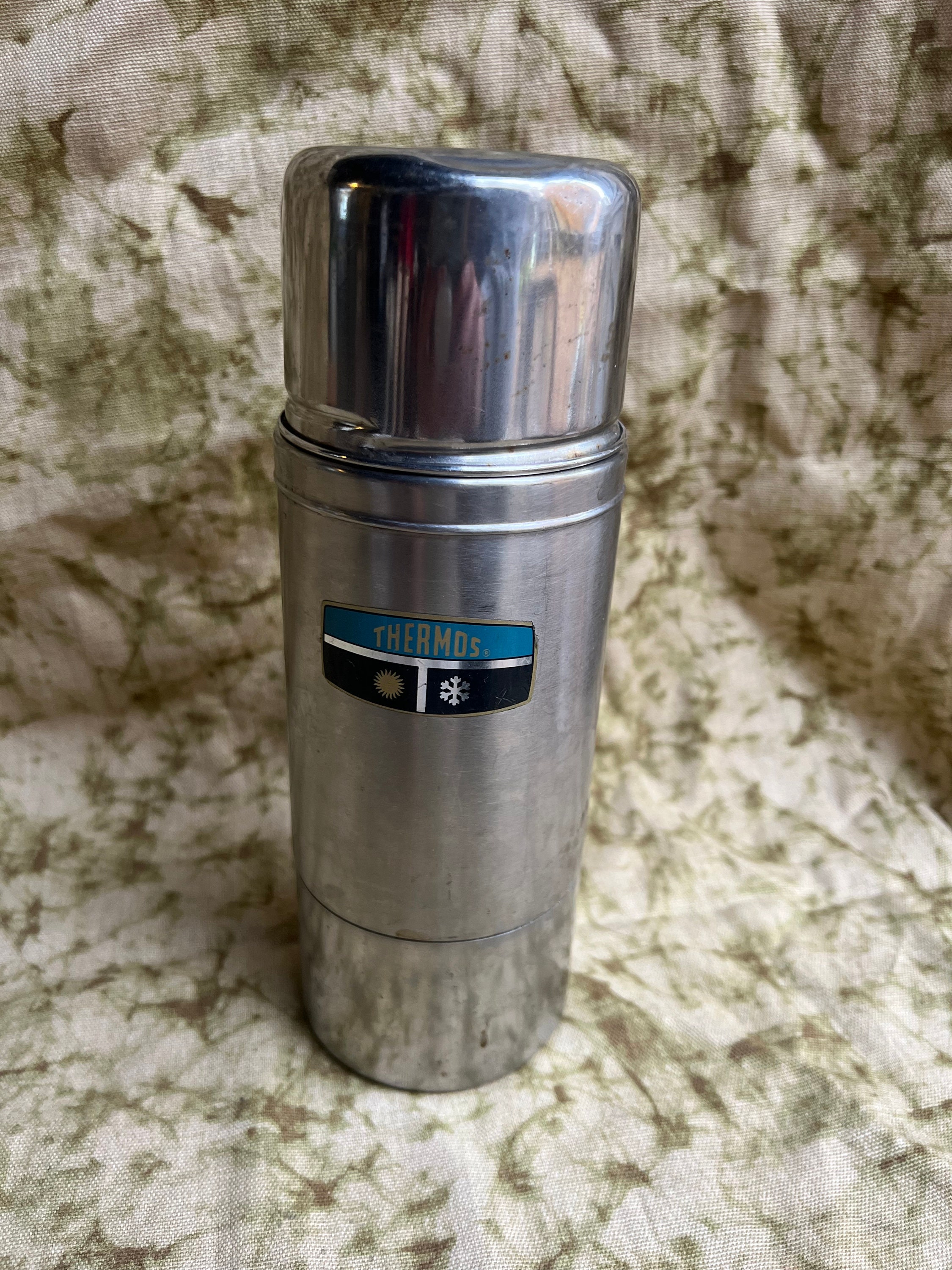 Vintage Stainless Steel THERMOS Vacuum Bottle - Pint Size