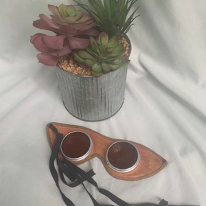 vintage leather motorcycle glasses/goggles - FREE SHIPPING