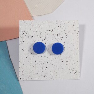Colour stud earrings, small round earrings, simple single colour studs, small circular earrings image 7