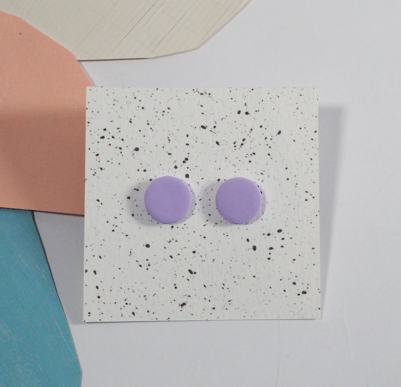 Colour stud earrings, small round earrings, simple single colour studs, small circular earrings image 8