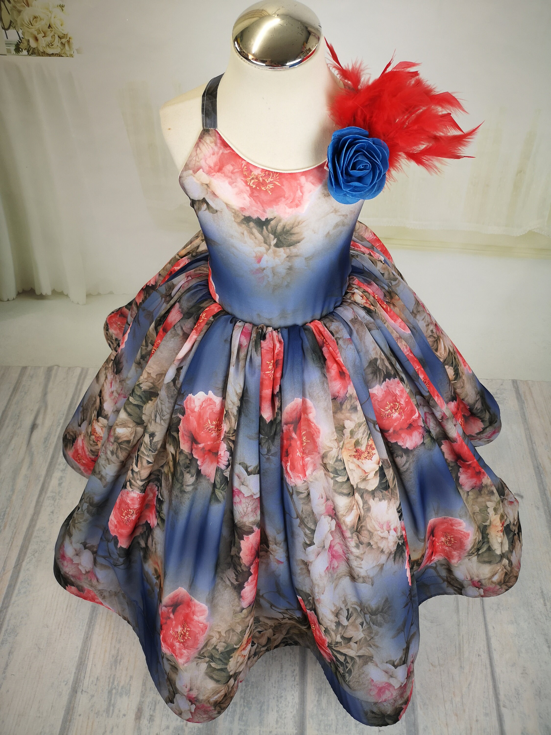 G27. RTS UNIQUE Blume Prinzessin Kleid Mädchen Kleid | Etsy