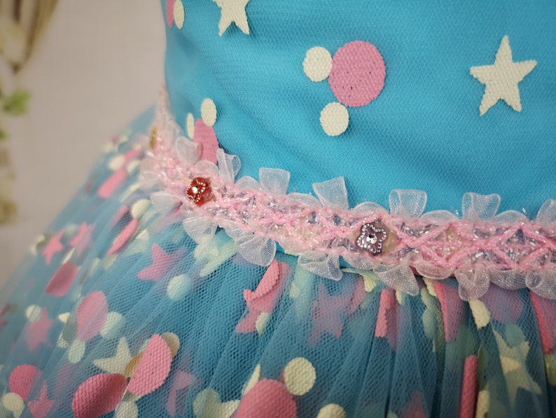 Romantic girl dress with train,frilly,hand made junior dress Unique G14 dress for fine art portrai photography,couture gown RTS
