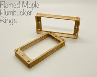 Beautiful flamed Maple Humbucker pickup mounting rings - (Set of 2)