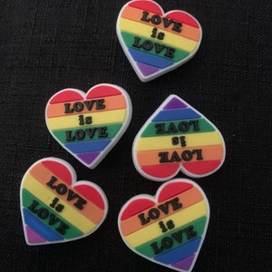 Love is love Croc Shoe Charm|Croc Charms|BLM|Black Lives Matter|Lgbt| Pop culture Clog Charms|CrocCharms PVC Shoe Charms