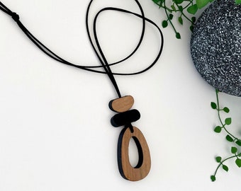 Wooden Necklace Pendant Necklace Gift for Her Statement Necklace Statement Jewellery Gift Idea