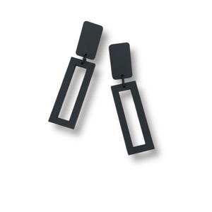 Black Acrylic Statement Earrings