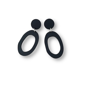 Black Acrylic Statement Earrings