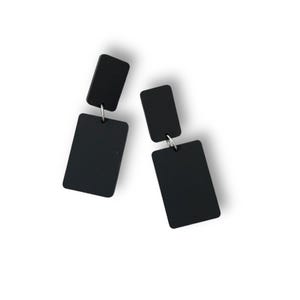 Black Acrylic Statement Earrings