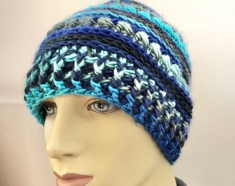 Crochet Beanie in super soft acrylic yarn