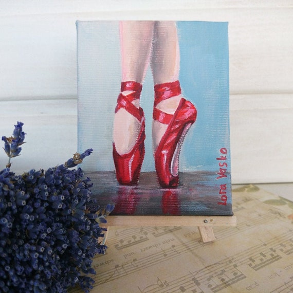 red pointe shoes ballet