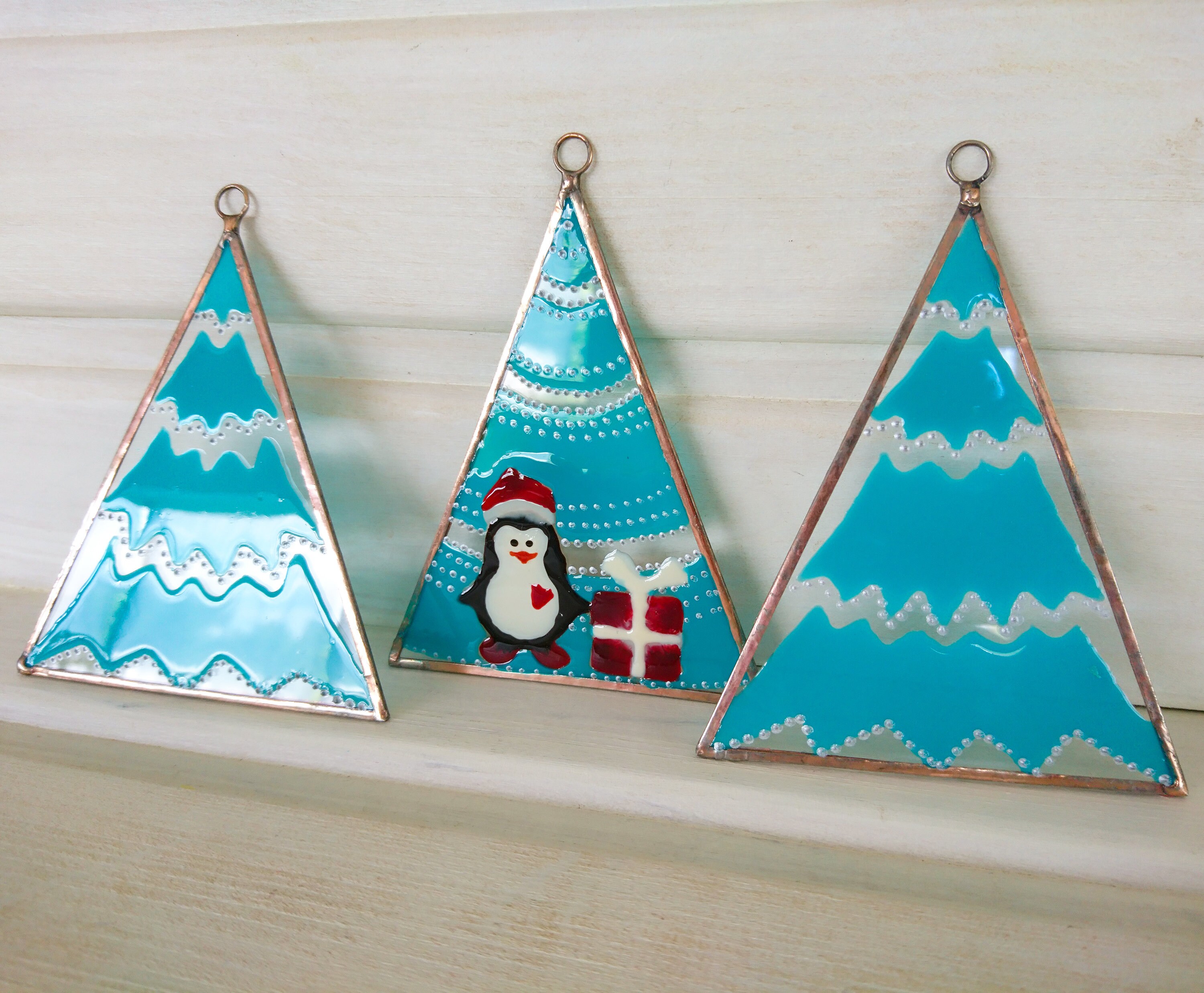 Penguin Christmas Tree Decorations. Personalized Christmas Etsy Canada