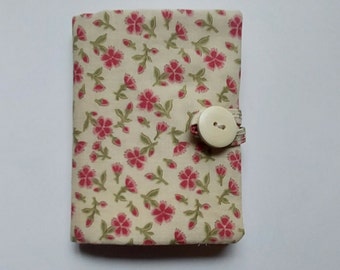 Red Floral with Cream Color Background Needle Book