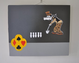 WW2 de Havilland Mosquito Disney Goofy Nose Art Panel