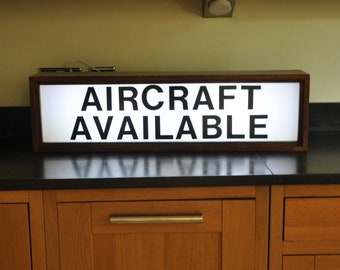Original Airport Illuminated Sign  for use as Shelf or Display