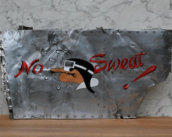 Gloster Meteor aircraft RAAF 1950's  Korean War hand painted Nose Art