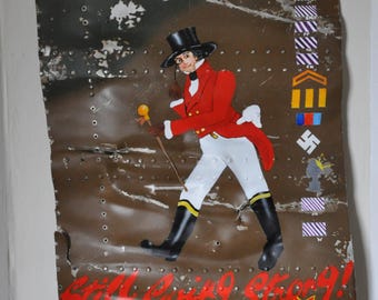 Avro Lancaster aircraft from WW2 relic with Johnny Walker hand painted Nose art