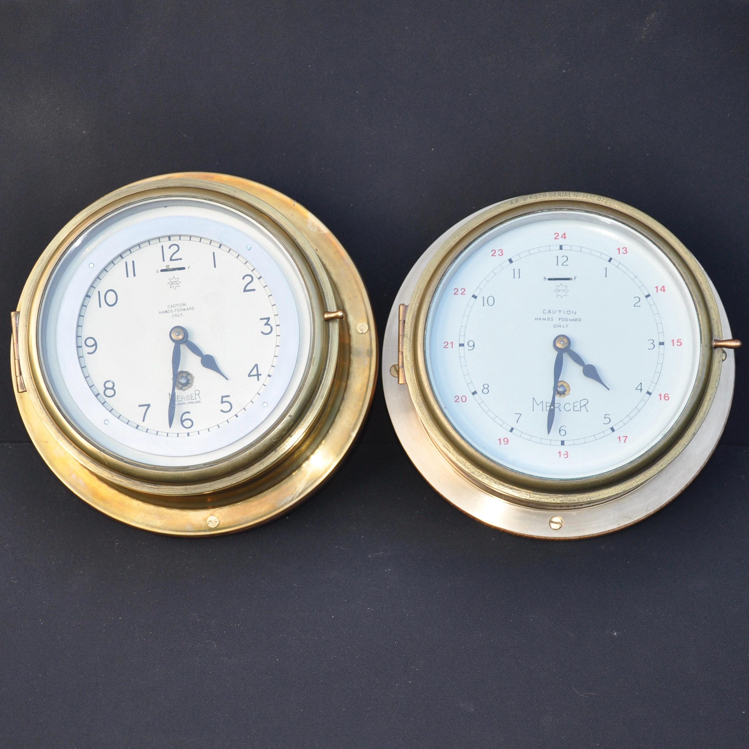 WW2 Ships bulkhead  Mercer ZIG ZAG CONVOY clocks