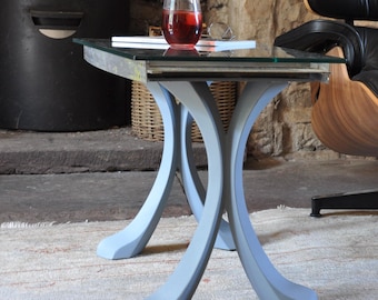 WW2 Hawker Hurricane wing panel Coffee Table with glass top: Industrial Design