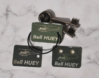 Bell Huey helicopter key ring/fob made from original metal