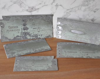 WW2 Hawker Hurricane aircraft relic with original paint etched with images and name