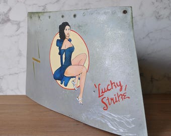 Lockheed T-33 jet aircraft Nose Art Lucky Strike