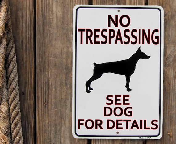No Soliciting See Dog For Details Aluminum Metal Sign Animal Warning Funny Gift 