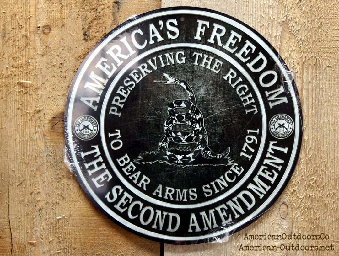 Americas Freedom the 2nd Amendment Round Aluminum Sign - Etsy