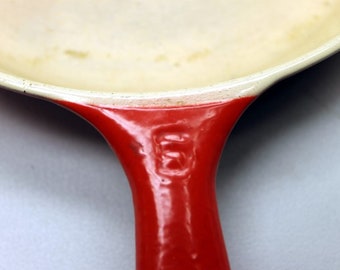 Griswold #6 Red Enamel Cast Iron Pan
