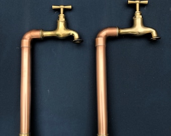 Copper and brass pillar tap