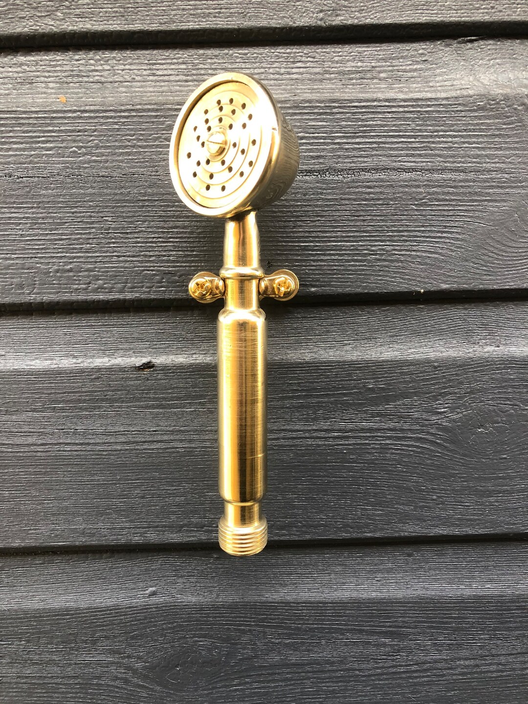 Solid Brass Hand Held Shower Head Etsy