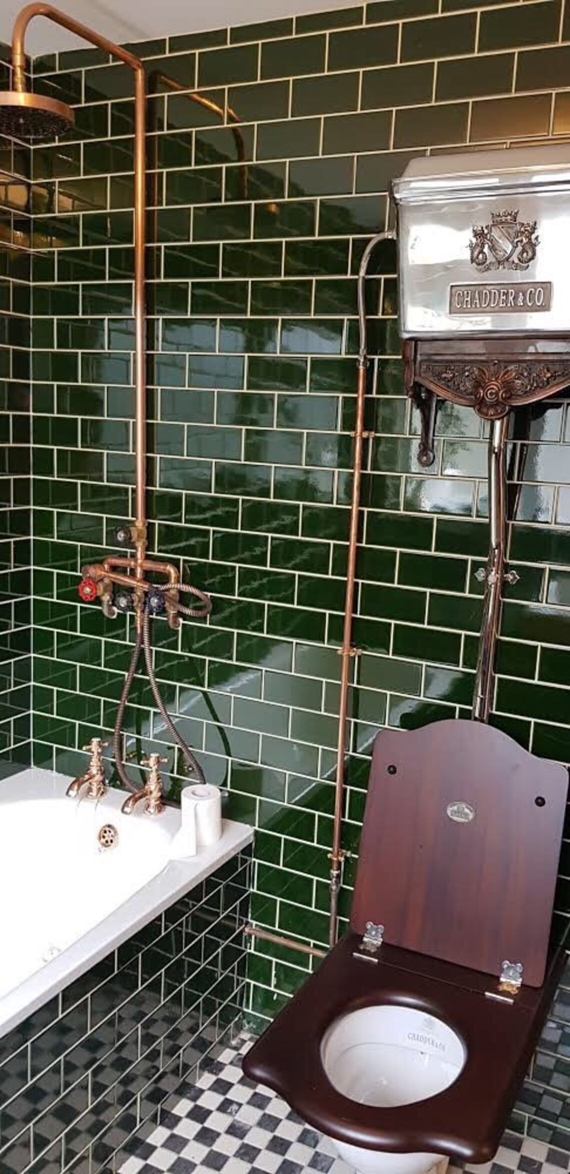 Copper Pipe Shower and Flexible Hose Etsy