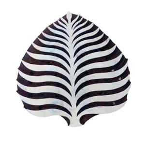 Wunderschönes Blatt Holzblock Stempel Druck Handgeschnitzter Indischer Holz Textil Block Stempel Blatt Motiv