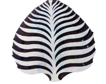 Hand Carved Leaf Wood Block Stamp: Indian Textile Printing