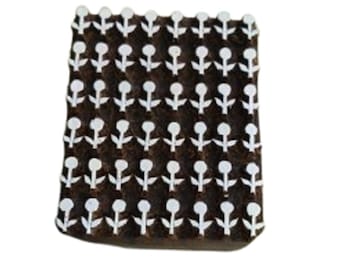 Hand Carved Wood Block Stamp: Indian Textile Printing, Tree Design