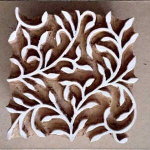 Hand Carved Wood Printing Block: Indian Textile Stamp, Pottery Stamp