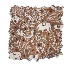 Tampon d'impression, tampon de scrapbooking, tampon motif floral, impression au bloc, tampon d'impression en bois, impression sur tissu, tampon indien, tampon sculpté à la main