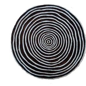 Hand Carved Indian Wood Stamp: Wonky Circle Block Print